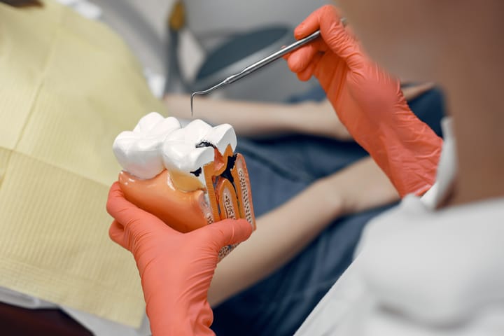 model dentist tooth