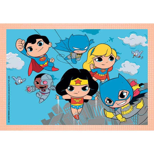 CLEMENTONI 4 в 1 Пъзел DC Comics Super Friends