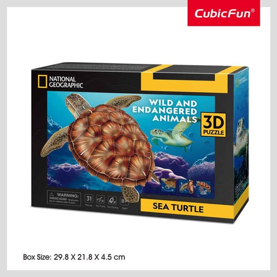 CubicFun Пъзел 3D National Geographic Морска Костенурка 31ч.