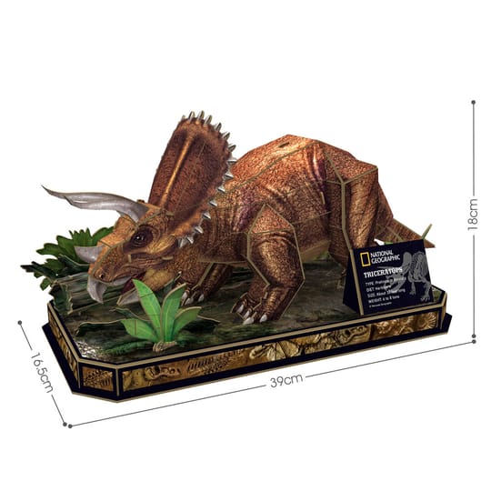 CubicFun Пъзел 3D National Geographic Triceratops 44ч.