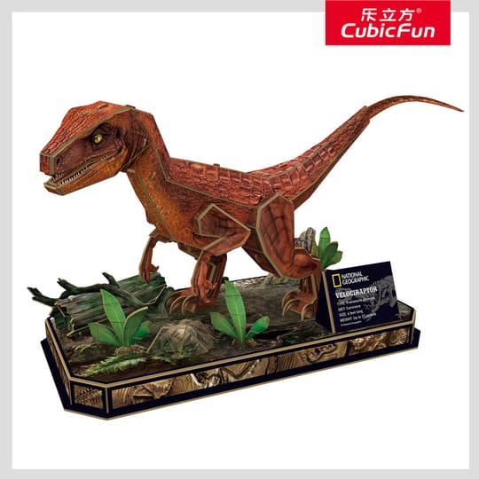 CubicFun Пъзел 3D National Geographic Velociraptor 63ч.
