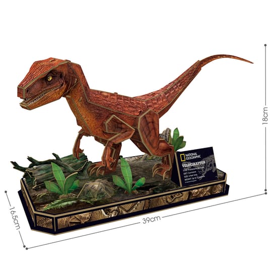 CubicFun Пъзел 3D National Geographic Velociraptor 63ч.