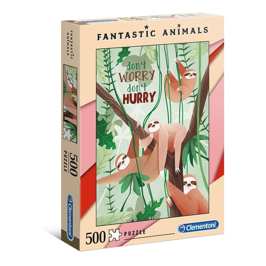 CLEMENTONI Пъзел 500ч FANTASTIC ANIMALS ЛЕНИВЦИ