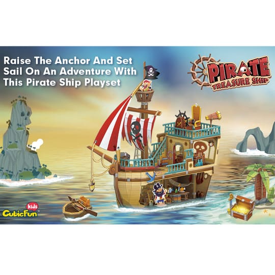 CubicFun Пъзел 3D Кораб Pirate Treasure Ship 157ч.