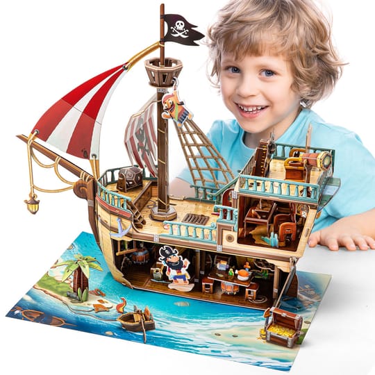 CubicFun Пъзел 3D Кораб Pirate Treasure Ship 157ч.