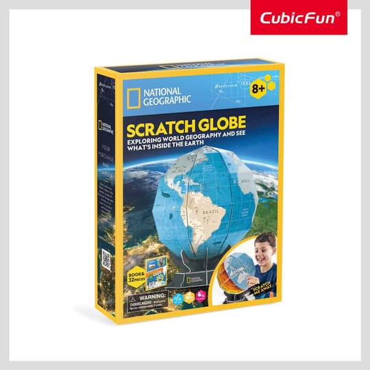 CubicFun Пъзел 3D  National Geographic Глобус с изтриване 32ч.