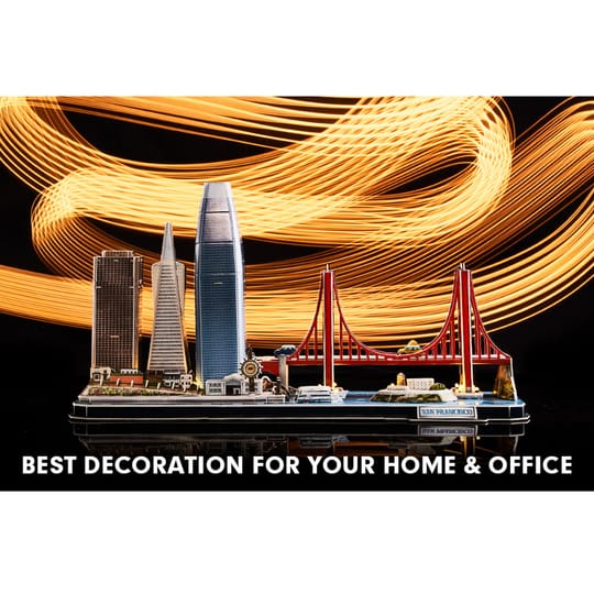 CubicFun Пъзел 3D Cityline San Francisco 90ч. с LED светлини