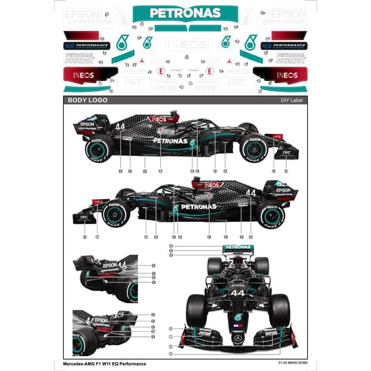RASTAR Кола Mercedes-AMG F1 W11 EQ Performance Radio/C 1:18