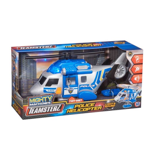 HTI TEAMSTERZ MIGHTY MACHINES Хеликоптер Police Звук и Светлина