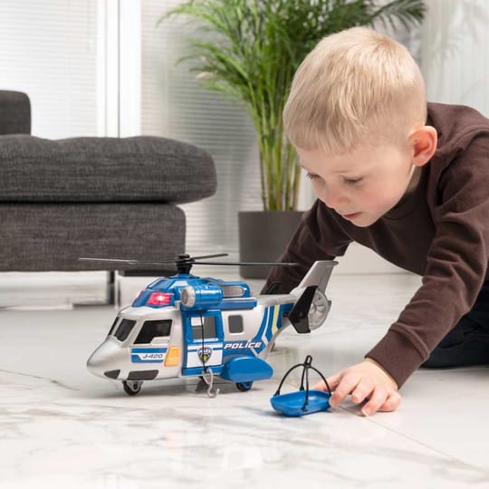 HTI TEAMSTERZ MIGHTY MACHINES Хеликоптер Police Звук и Светлина