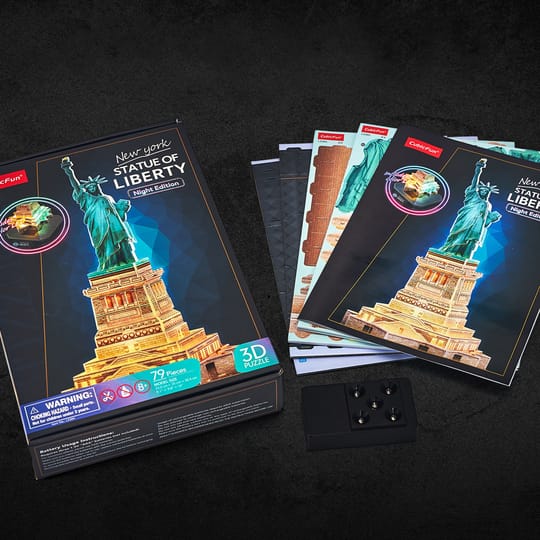 CubicFun Пъзел 3D Statue of Liberty New York Night Edition с LED светлини