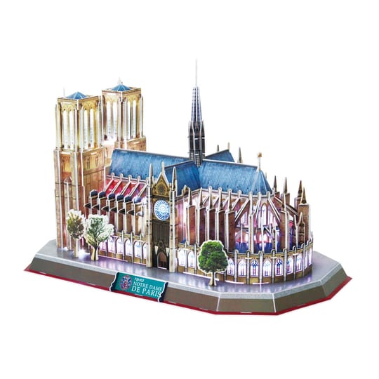 CubicFun 3D Пъзел с LED светлини NOTRE DAME De PARIS L173h