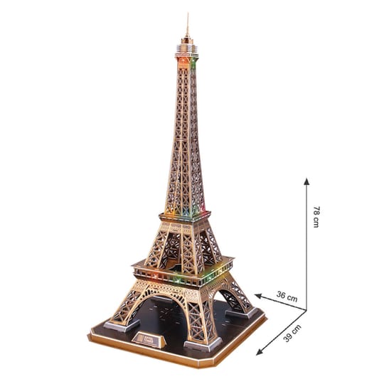 CubicFun 3D Пъзел с LED светлини EIFFEL TOWER L091h
