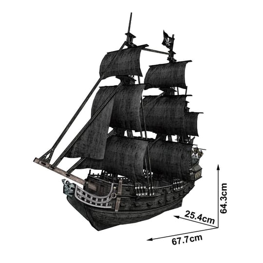 CubicFun 3D Пъзел КОРАБ QUEEN ANNE'S REVENGE 328ч. T4018h