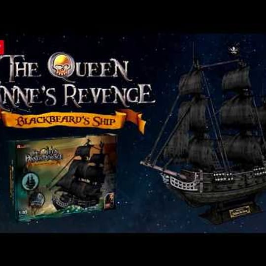 CubicFun 3D Пъзел КОРАБ QUEEN ANNE'S REVENGE 328ч. T4018h