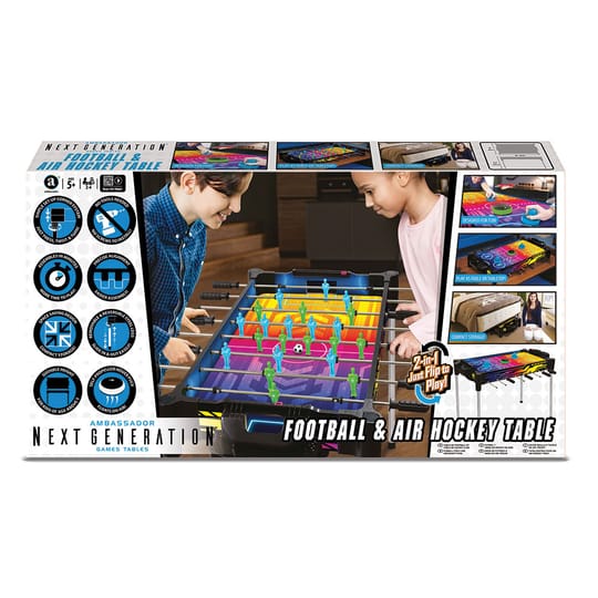AMBASSADOR 2 в 1 Футбол и Въздушен Хокей Neon вис.62см.