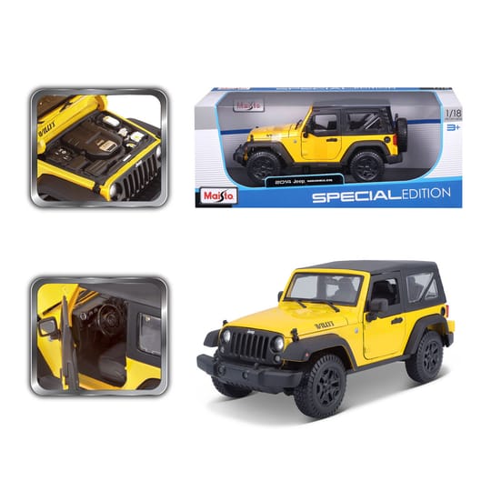 MAISTO SP EDITION Кола 2014 Jeep Wrangler 1:18 жълта
