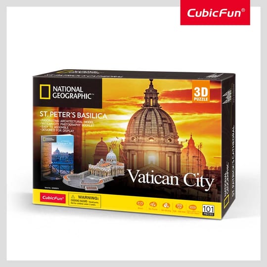 CubicFun Пъзел 3D National Geographic Vatican St.Peter's Basilica 101ч.