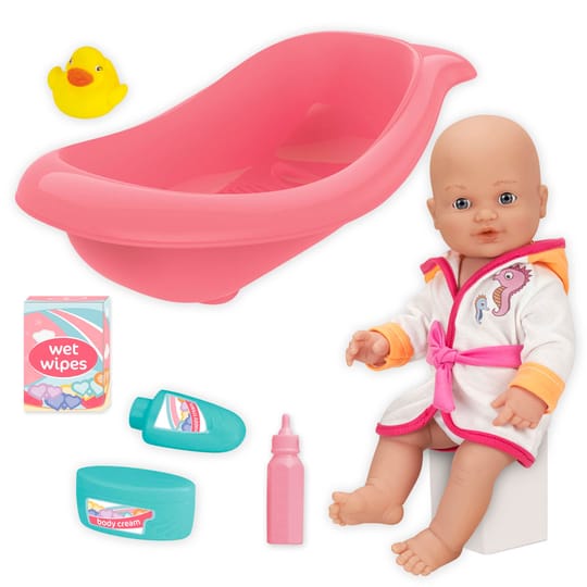 LT Кукла Le Bebe 40 см. с халат и вана 40 см.