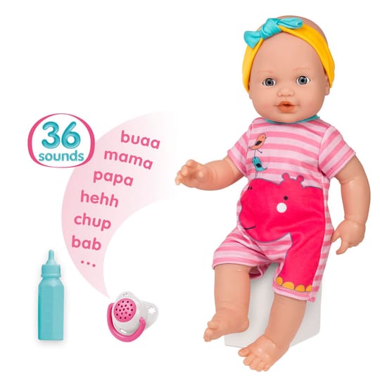 LT Кукла Le Bebe 40 см. с шише и магическа залъгалка с 36 звука