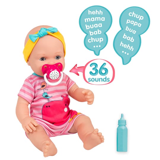 LT Кукла Le Bebe 40 см. с шише и магическа залъгалка с 36 звука