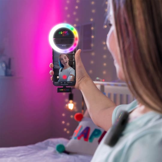 WB Безжичен Portable микрофон с LED Лампа MI-MIC