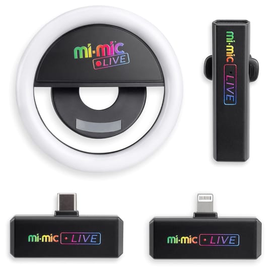 WB Безжичен Portable микрофон с LED Лампа MI-MIC