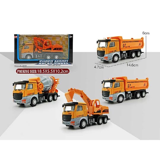 N-TOYS Die Cast Super Model Строителна Машина 3 вида