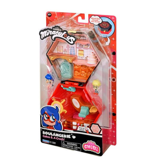 MIRACULOUS Калинката и Котарака Chibi box с 2 героя Панаир/Пекарна