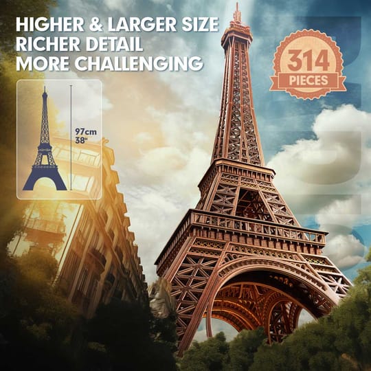 CubicFun Пъзел 3D Eiffel Tower 314ч.