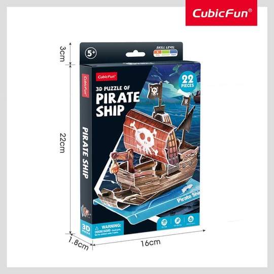CubicFun Пъзел 3D Pirate Ship 22ч.