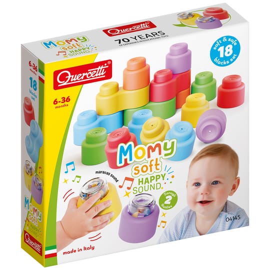QUERCETTI Конструктор Momy Soft Happy Sound 18ч.