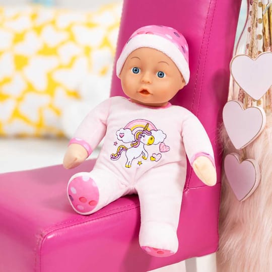 Bayer Кукла меко тяло 30 см. My First Baby гащеризон с еднорог