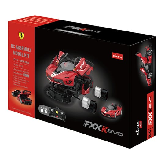 RASTAR Кола за сглобяване Ferrari FXXK EVO R/C 84 части 1:18