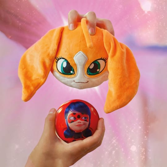 MIRABALL MIRACULOUS Калинката и Котарака Топка с плюшена играчка изненада M14025/14007