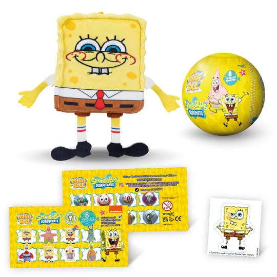 MIRABALL SPONGEBOB Топка с плюшена играчка изненада