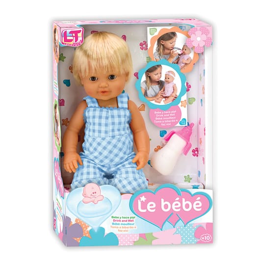 LT Пишкаща кукла с коса LE PETIT BEBE