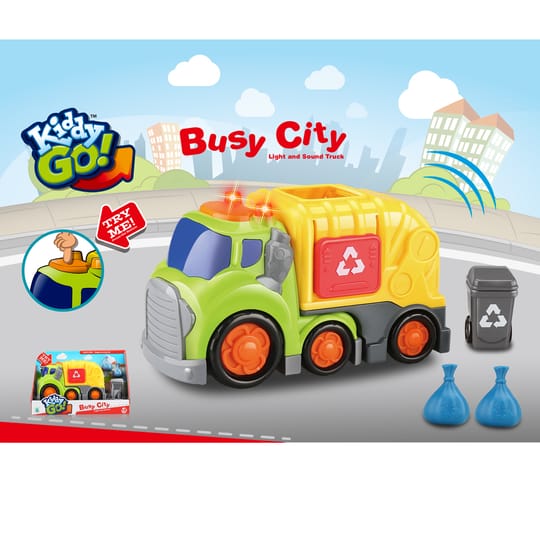 Kiddy Go Боклукчийски камион B/O със светлини и звуци 19.5 см.