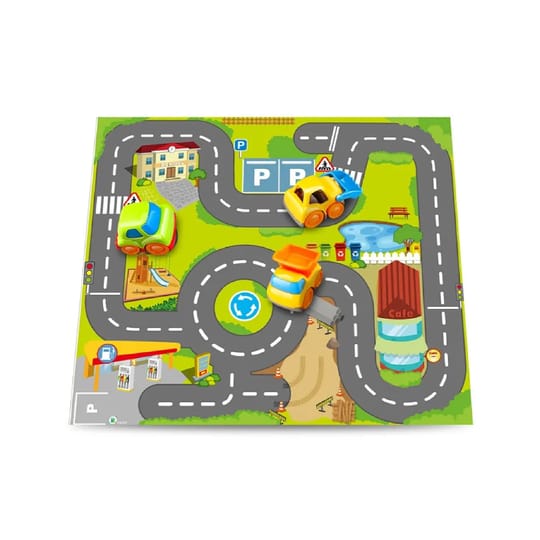 Kiddy Go Килим с 3 мини колички Busy City