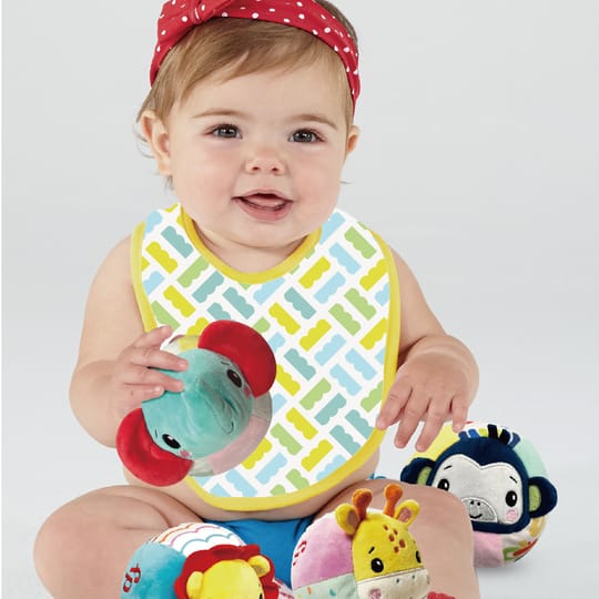 Fisher-Price® Плюшена дрънкалка топка жираф