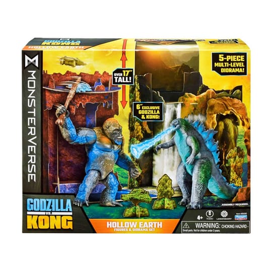MONSTERVERSE GODZILLA x KONG Битката в Кухата земя с диорама