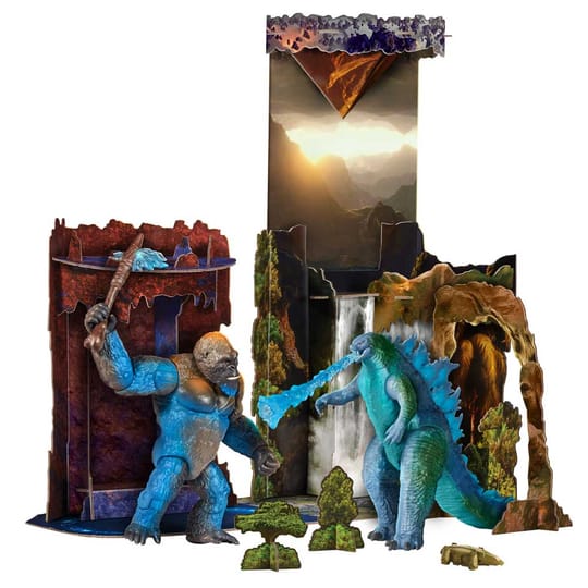 MONSTERVERSE GODZILLA x KONG Битката в Кухата земя с диорама