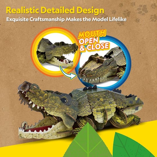 CubicFun Пъзел 3D Wild Animals Крокодил 54ч.