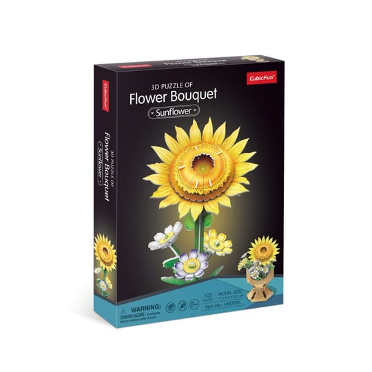 CubicFun Пъзел 3D Flower Bouquet Слънчоглед 102ч.