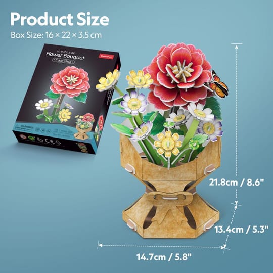 CubicFun Пъзел 3D Flower Bouquet Камелия 109ч.