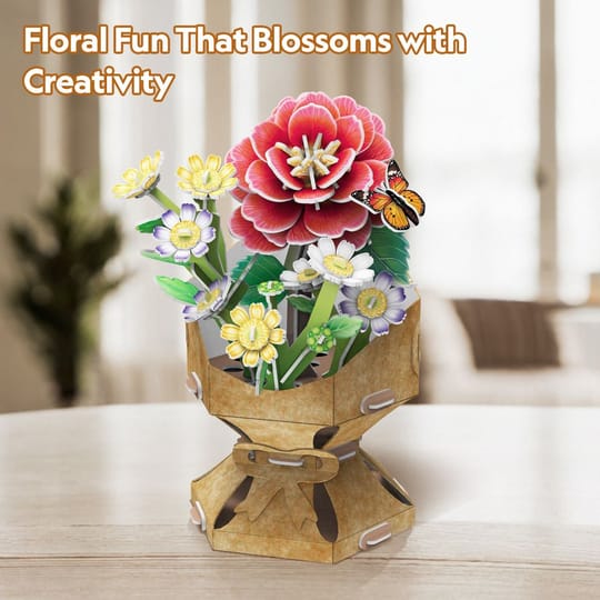 CubicFun Пъзел 3D Flower Bouquet Камелия 109ч.