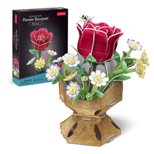 CubicFun Пъзел 3D Flower Bouquet  Роза 120ч.