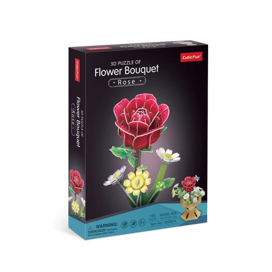 CubicFun Пъзел 3D Flower Bouquet  Роза 120ч.