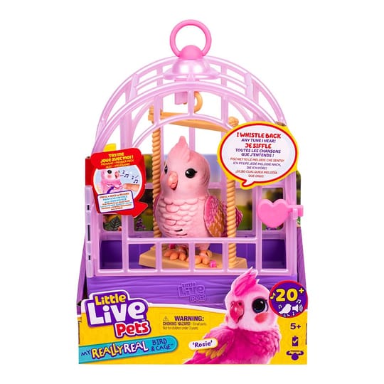 Little Live Pets Really Real Bird Интерактивно Пиле в Клетка Rosie