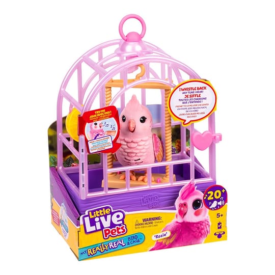 Little Live Pets Really Real Bird Интерактивно Пиле в Клетка Rosie